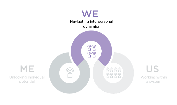 Infographic for high performing teams showing 'we' component.