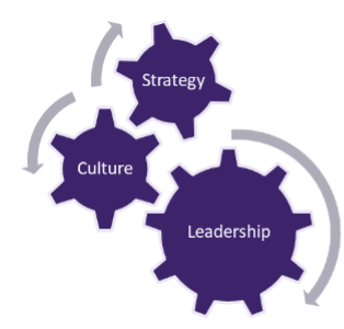 strategy culture and leadership graphic